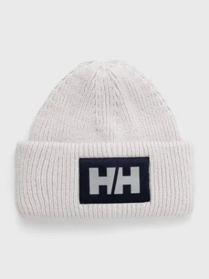 Helly Hansen czapka HH BOX BEANIE kolor szary z grubej dzianiny 53648