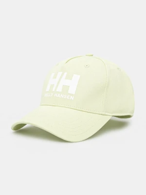 Helly Hansen czapka z daszkiem bawełniana Czapka Helly Hansen HH Ball Cap 67434 001 kolor żółty z nadrukiem