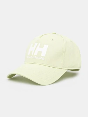 Helly Hansen czapka z daszkiem bawełniana Czapka Helly Hansen HH Ball Cap 67434 001 kolor żółty z nadrukiem