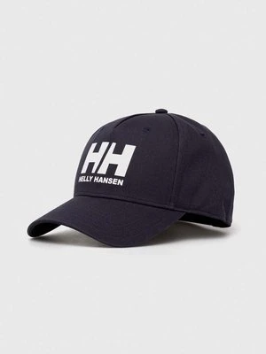 Helly Hansen czapka z daszkiem kolor granatowy z nadrukiem 67434