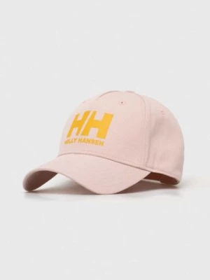 Helly Hansen czapka z daszkiem kolor różowy z nadrukiem 67434