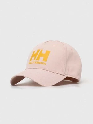 Helly Hansen czapka z daszkiem kolor różowy z nadrukiem 67434