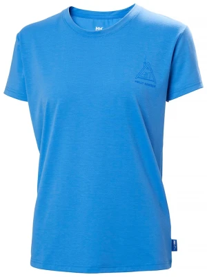 Helly Hansen Koszulka funkcyjna "Skog Graphic Tee" w kolorze niebieskim rozmiar: S