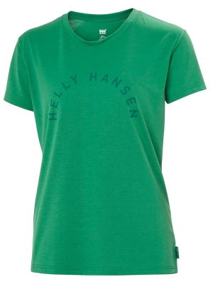 Helly Hansen Koszulka funkcyjna "Skog Graphic Tee" w kolorze zielonym rozmiar: S