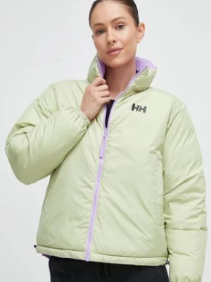 Helly Hansen kurtka dwustronna damska kolor fioletowy zimowa oversize