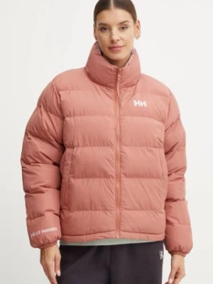 Helly Hansen kurtka dwustronna damska kolor różowy zimowa oversize