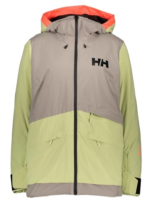 Helly Hansen Kurtka narciarska "Powchaser 2.0" w kolorze beżowo-zielonym rozmiar: M