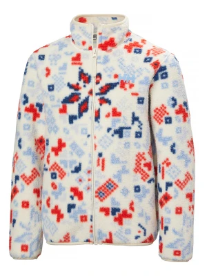 Helly Hansen Kurtka polarowa "Frosty Pile" w kolorze kremowo-błękitno-czerwonym rozmiar: 134