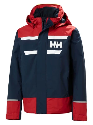 Helly Hansen Kurtka przeciwdeszczowa "Salt Port 2.0" w kolorze granatowo-czerwonym rozmiar: 152