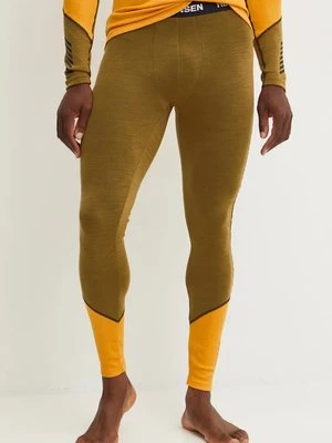 Helly Hansen legginsy funkcyjne LIFA MERINO kolor żółty 49366