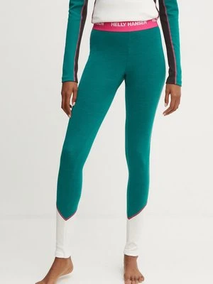 Helly Hansen legginsy funkcyjne Lifa Merino Midweight kolor zielony