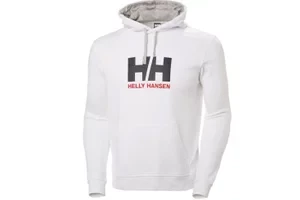 Helly Hansen Logo Hoodie 33977-001, Męskie, Białe, bluzy, bawełna, rozmiar: M