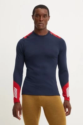 Helly Hansen longsleeve funkcyjny wełniany LIFA MERINO kolor granatowy 49364