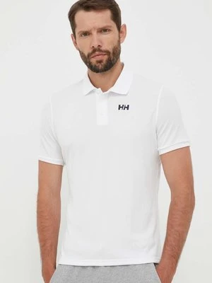 Helly Hansen polo męski kolor biały z nadrukiem