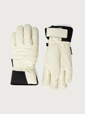 Helly Hansen rękawice narciarskie damskie skórzane beżowy