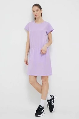 Helly Hansen sukienka kolor fioletowy mini prosta 34346