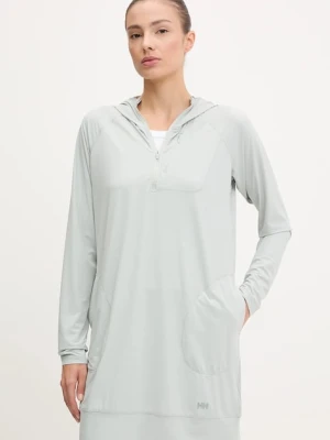 Helly Hansen sukienka SHINE SOLEN kolor turkusowy mini prosta 48256