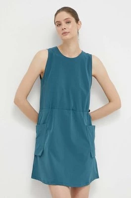 Helly Hansen sukienka sportowa Viken kolor turkusowy mini prosta 62820