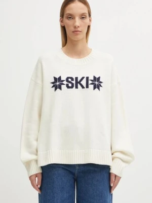 Helly Hansen sweter z dodatkiem wełny BLISS kolor beżowy ciepły 54604