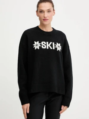 Helly Hansen sweter z dodatkiem wełny BLISS kolor czarny ciepły 54604