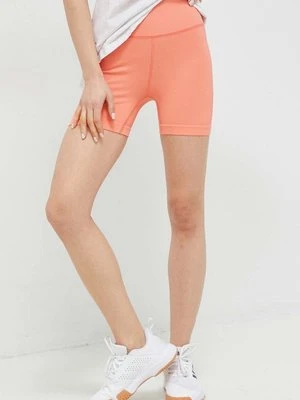 Helly Hansen szorty sportowe Allure damskie kolor pomarańczowy gładkie high waist