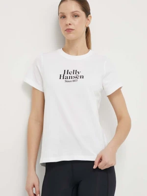 Helly Hansen t-shirt bawełniany biały