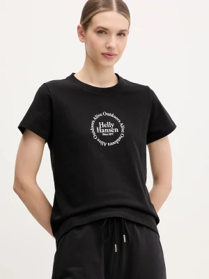 Helly Hansen t-shirt bawełniany CORE GRAPHIC czarny
