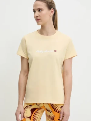 Helly Hansen t-shirt bawełniany CORE GRAPHIC damski kolor żółty 54592