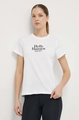 Helly Hansen t-shirt bawełniany damski kolor biały