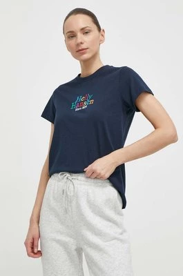 Helly Hansen t-shirt bawełniany damski kolor granatowy