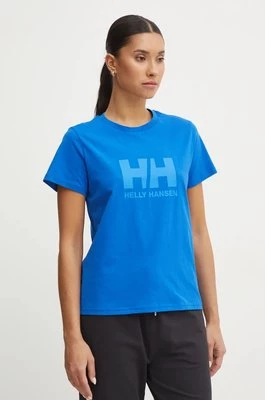 Helly Hansen t-shirt bawełniany damski kolor niebieski