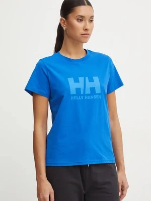 Helly Hansen t-shirt bawełniany damski kolor niebieski