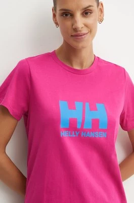 Helly Hansen t-shirt bawełniany damski kolor różowy