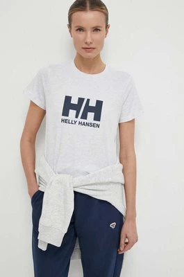 Helly Hansen t-shirt bawełniany damski kolor szary