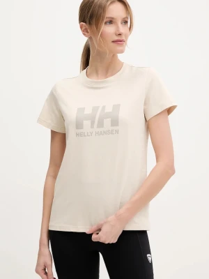 Helly Hansen t-shirt bawełniany HH LOGO beżowy