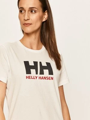 Helly Hansen T-shirt bawełniany kolor biały 34112-001