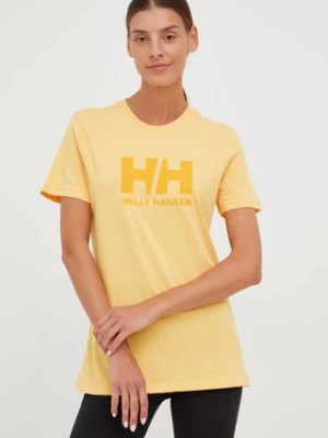 Helly Hansen t-shirt bawełniany kolor pomarańczowy 34112-001