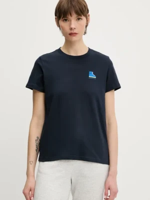 Helly Hansen t-shirt bawełniany MASSIF GRAPHIC damski kolor granatowy 54595