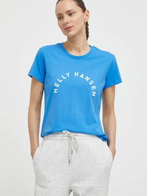 Helly Hansen t-shirt bawełniany niebieski