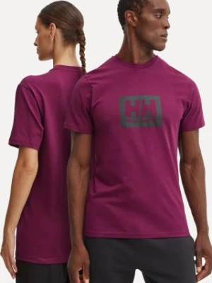 Helly Hansen t-shirt bawełniany TOKYO kolor fioletowy z nadrukiem 53285