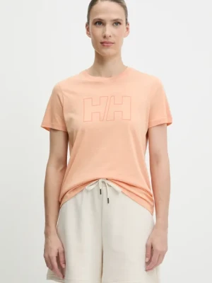 Helly Hansen t-shirt damski kolor pomarańczowy