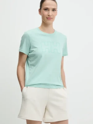 Helly Hansen t-shirt damski kolor zielony