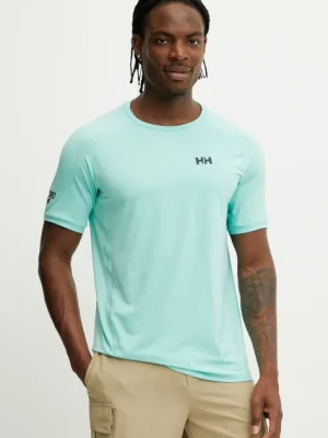 Helly Hansen t-shirt HP OCEAN męski kolor turkusowy z nadrukiem 34418