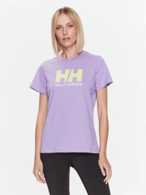 Helly Hansen T-Shirt Logo 34112 Fioletowy Regular Fit