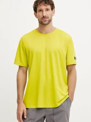 Helly Hansen t-shirt sportowy Tech kolor żółty gładki 49584