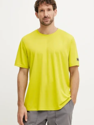 Helly Hansen t-shirt sportowy Tech kolor żółty gładki 49584