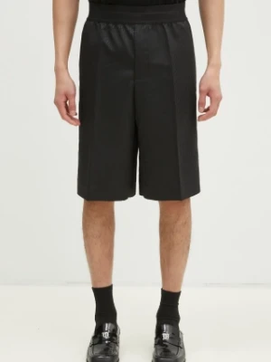 Helmut Lang szorty z domieszką wełny Lwb Car Short.Tonal kolor czarny O10HM205