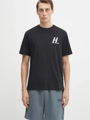 Helmut Lang t-shirt bawełniany męski kolor czarny z nadrukiem P04HM507