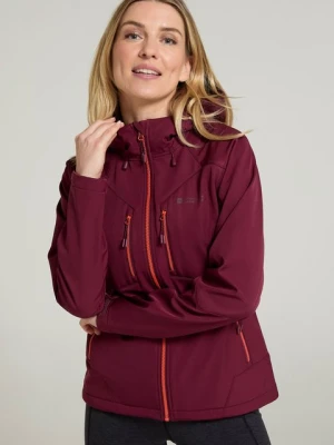 Helsinki damska kurtka softshell - Burgundy Mountain Warehouse
