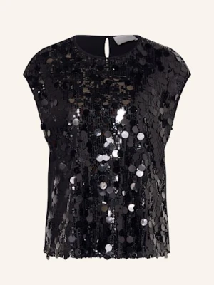 Hemisphere Bluzka Bez Rękawów Tanja Z Cekinami schwarz